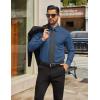 imageCOOFANDY Mens Dress Shirts Long Sleeve Poplin Formal Shirt Casual Button Down ShirtsGrayish Blue