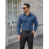 imageCOOFANDY Mens Dress Shirts Long Sleeve Poplin Formal Shirt Casual Button Down ShirtsGrayish Blue