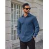 imageCOOFANDY Mens Dress Shirts Long Sleeve Poplin Formal Shirt Casual Button Down ShirtsGrayish Blue
