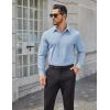 imageCOOFANDY Mens Dress Shirts Long Sleeve Poplin Formal Shirt Casual Button Down ShirtsLight Blue