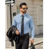 imageCOOFANDY Mens Dress Shirts Long Sleeve Poplin Formal Shirt Casual Button Down ShirtsLight Blue