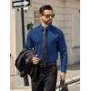 imageCOOFANDY Mens Dress Shirts Long Sleeve Poplin Formal Shirt Casual Button Down ShirtsNavy
