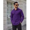 imageCOOFANDY Mens Dress Shirts Long Sleeve Poplin Formal Shirt Casual Button Down ShirtsPurple