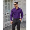 imageCOOFANDY Mens Dress Shirts Long Sleeve Poplin Formal Shirt Casual Button Down ShirtsPurple