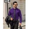 imageCOOFANDY Mens Dress Shirts Long Sleeve Poplin Formal Shirt Casual Button Down ShirtsPurple