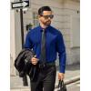 imageCOOFANDY Mens Dress Shirts Long Sleeve Poplin Formal Shirt Casual Button Down ShirtsRoyal Azure
