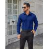 imageCOOFANDY Mens Dress Shirts Long Sleeve Poplin Formal Shirt Casual Button Down ShirtsRoyal Azure