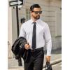 imageCOOFANDY Mens Dress Shirts Long Sleeve Poplin Formal Shirt Casual Button Down ShirtsWhite