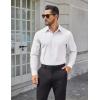 imageCOOFANDY Mens Dress Shirts Long Sleeve Poplin Formal Shirt Casual Button Down ShirtsWhite