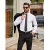 imageCOOFANDY Mens Dress Shirts Long Sleeve Poplin Formal Shirt Casual Button Down ShirtsWhite