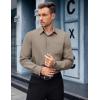 imageCOOFANDY Mens Dress Shirts Long Sleeve Wrinkle Free Button Down Shirts Formal Business ShirtBeige