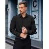imageCOOFANDY Mens Dress Shirts Long Sleeve Wrinkle Free Button Down Shirts Formal Business ShirtBlack