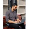 imageCOOFANDY Mens Dress Shirts Long Sleeve Wrinkle Free Button Down Shirts Formal Business ShirtDeep Grey