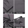 imageCOOFANDY Mens Dress Shirts Long Sleeve Wrinkle Free Button Down Shirts Formal Business ShirtDeep Grey