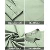 imageCOOFANDY Mens Dress Shirts Long Sleeve Wrinkle Free Button Down Shirts Formal Business ShirtLight Green