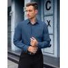imageCOOFANDY Mens Dress Shirts Long Sleeve Wrinkle Free Button Down Shirts Formal Business ShirtNavy Blue