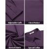 imageCOOFANDY Mens Dress Shirts Long Sleeve Wrinkle Free Button Down Shirts Formal Business ShirtPurple