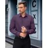 imageCOOFANDY Mens Dress Shirts Long Sleeve Wrinkle Free Button Down Shirts Formal Business ShirtPurple