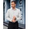 imageCOOFANDY Mens Dress Shirts Long Sleeve Wrinkle Free Button Down Shirts Formal Business ShirtWhite