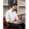 imageCOOFANDY Mens Dress Shirts Long Sleeve Wrinkle Free Button Down Shirts Formal Business ShirtWhite