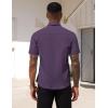 imageCOOFANDY Mens Dress Shirts Short Sleeve Business Casual Regular Fit Button Down Shirts with PocketDark Purple