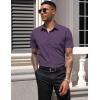 imageCOOFANDY Mens Dress Shirts Short Sleeve Business Casual Regular Fit Button Down Shirts with PocketDark Purple