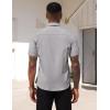 imageCOOFANDY Mens Dress Shirts Short Sleeve Business Casual Regular Fit Button Down Shirts with PocketGrey