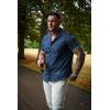 imageCOOFANDY Mens Dress Shirts Short Sleeve Business Casual Regular Fit Button Down Shirts with PocketNavy