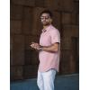 imageCOOFANDY Mens Dress Shirts Short Sleeve Business Casual Regular Fit Button Down Shirts with PocketPink