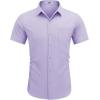 imageCOOFANDY Mens Dress Shirts Short Sleeve Business Casual Regular Fit Button Down Shirts with PocketPurple