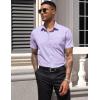 imageCOOFANDY Mens Dress Shirts Short Sleeve Business Casual Regular Fit Button Down Shirts with PocketPurple