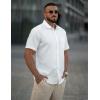 imageCOOFANDY Mens Dress Shirts Short Sleeve Business Casual Regular Fit Button Down Shirts with PocketWhite