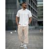imageCOOFANDY Mens Dress Shirts Short Sleeve Business Casual Regular Fit Button Down Shirts with PocketWhite