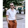 imageCOOFANDY Mens Dress Shirts Short Sleeve Business Casual Regular Fit Button Down Shirts with PocketWhite