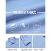 imageCOOFANDY Mens Dress Shirts Untucked Long Sleeve Button Down Denim Shirt Stretch Business Casual Shirts for MenBlue