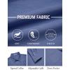 imageCOOFANDY Mens Dress Shirts Untucked Long Sleeve Button Down Denim Shirt Stretch Business Casual Shirts for MenDeep Blue