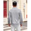 imageCOOFANDY Mens Dress Shirts Untucked Long Sleeve Button Down Denim Shirt Stretch Business Casual Shirts for MenGrey