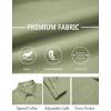 imageCOOFANDY Mens Dress Shirts Untucked Long Sleeve Button Down Denim Shirt Stretch Business Casual Shirts for MenLight Green