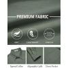 imageCOOFANDY Mens Dress Shirts Untucked Long Sleeve Button Down Denim Shirt Stretch Business Casual Shirts for MenOlive Green