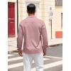 imageCOOFANDY Mens Dress Shirts Untucked Long Sleeve Button Down Denim Shirt Stretch Business Casual Shirts for MenPink