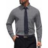imageCOOFANDY Mens Dress Shirts Wrinkle Free Long Sleeve Button Down Shirt Formal Business ShirtsBlackwindmill