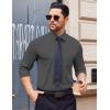 imageCOOFANDY Mens Dress Shirts Wrinkle Free Long Sleeve Button Down Shirt Formal Business ShirtsDark Grey