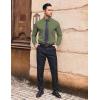 imageCOOFANDY Mens Dress Shirts Wrinkle Free Long Sleeve Button Down Shirt Formal Business ShirtsOlive Green