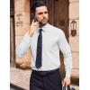imageCOOFANDY Mens Dress Shirts Wrinkle Free Long Sleeve Button Down Shirt Formal Business ShirtsWhite