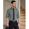 imageCOOFANDY Mens Dress Shirts Wrinkle Free Long Sleeve Button Down Shirts Formal Business ShirtArmy Green