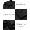 imageCOOFANDY Mens Dress Shirts Wrinkle Free Long Sleeve Button Down Shirts Formal Business ShirtBlack