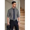 imageCOOFANDY Mens Dress Shirts Wrinkle Free Long Sleeve Button Down Shirts Formal Business ShirtDark Grey