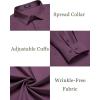 imageCOOFANDY Mens Dress Shirts Wrinkle Free Long Sleeve Button Down Shirts Formal Business ShirtDeep Purple
