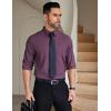 imageCOOFANDY Mens Dress Shirts Wrinkle Free Long Sleeve Button Down Shirts Formal Business ShirtDeep Purple