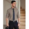 imageCOOFANDY Mens Dress Shirts Wrinkle Free Long Sleeve Button Down Shirts Formal Business ShirtKhaki